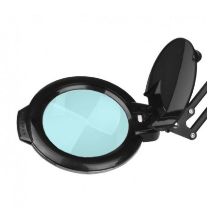 Lempa lupa  8012/5" juoda, tvirtinama ant stalo