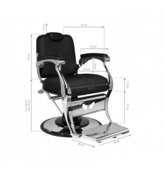 GABBIANO kėdė-fotelis barberiams, barzdaskučiams