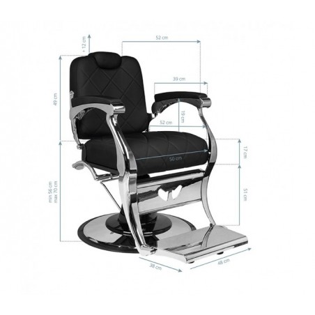GABBIANO kėdė-fotelis barberiams, barzdaskučiams