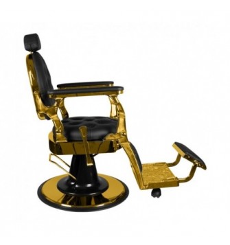GIULIO GOLD GABBIANO Barzdaskučio krėslas, fotelis. Kirpimo kėdė barber salonui. Kliento kėdė barber kirpyklai.