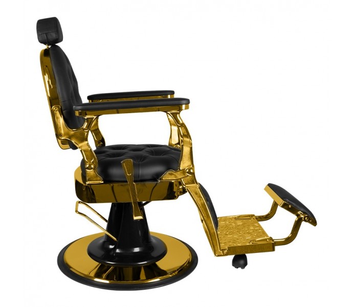 GIULIO GOLD GABBIANO Barzdaskučio krėslas, fotelis. Kirpimo kėdė barber salonui. Kliento kėdė barber kirpyklai.