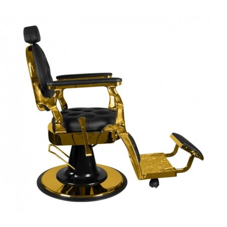 GIULIO GOLD GABBIANO Barzdaskučio krėslas, fotelis. Kirpimo kėdė barber salonui. Kliento kėdė barber kirpyklai.