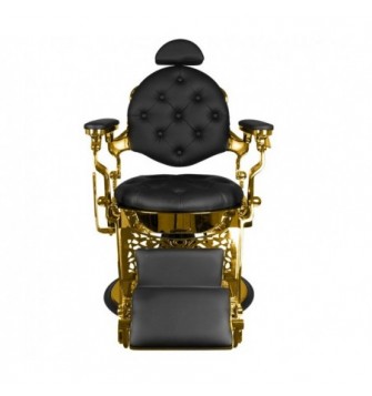 GIULIO GOLD GABBIANO Barzdaskučio krėslas, fotelis. Kirpimo kėdė barber salonui. Kliento kėdė barber kirpyklai.