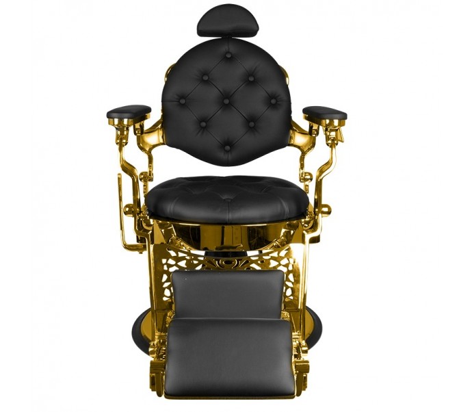 GIULIO GOLD GABBIANO Barzdaskučio krėslas, fotelis. Kirpimo kėdė barber salonui. Kliento kėdė barber kirpyklai.