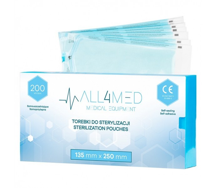 ALL4MED AUTOKLAVO STERILIZAVIMO VOKAI 135MM*250MM 200VNT.