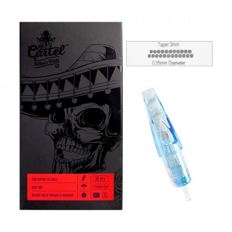 Kasetės taturuotėms bei tatuažui El Cartel 1223RM-1 10vnt. 0.35mm