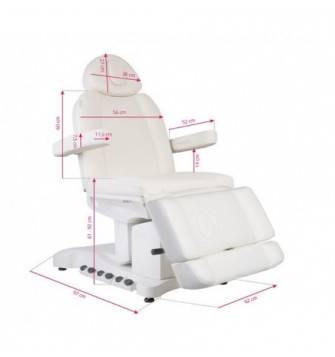 FOTEL KOSMETYCZNY ELEKTR. AZZURRO 708B EXCLUSIVE 4 SILN. PODGRZEWANY