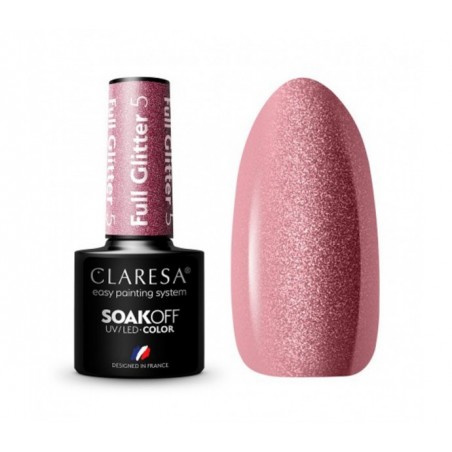 CLARESA Hibridinis gelinis lakas (FULL GLITTER 5) -5g