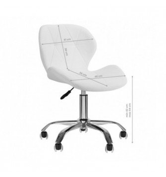 TABORET KOSMETYCZNY QS-06 BIAŁY