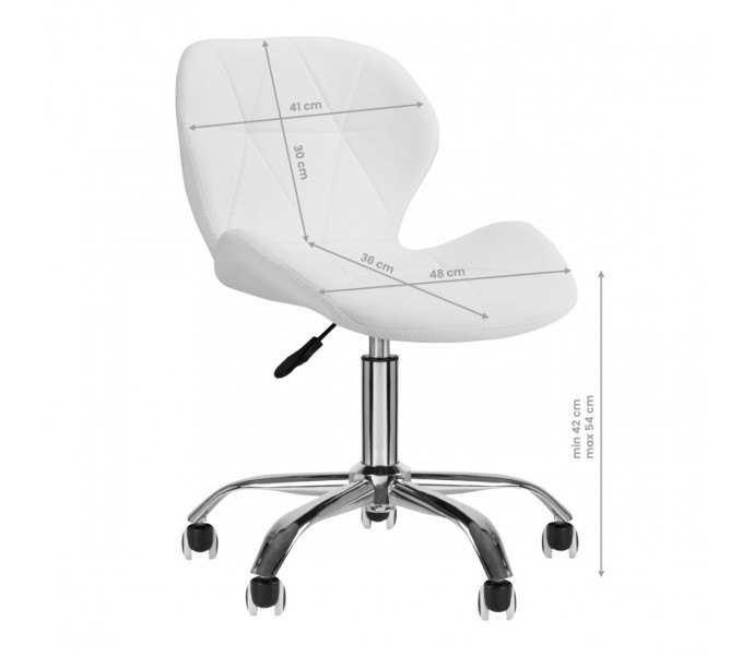 TABORET KOSMETYCZNY QS-06 BIAŁY