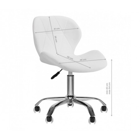 TABORET KOSMETYCZNY QS-06 BIAŁY
