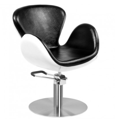 AMSTERDAM kirpyklos kėdė, juodai balta