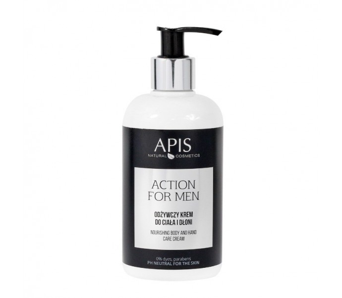 APIS ACTION FOR MEN MAITINAMASIS KŪNO IR RANKŲ BALZAMAS VYRAMS, 300 ML