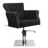 Elegantiška ir stilinga kirpyklos kėdė HAIR SYSTEM, juoda