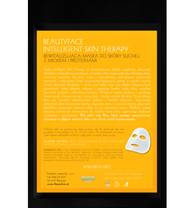Intelligent Skin Therapy PRO Eko pluošto veido kaukė "HONEY & OAT PROTEIN"