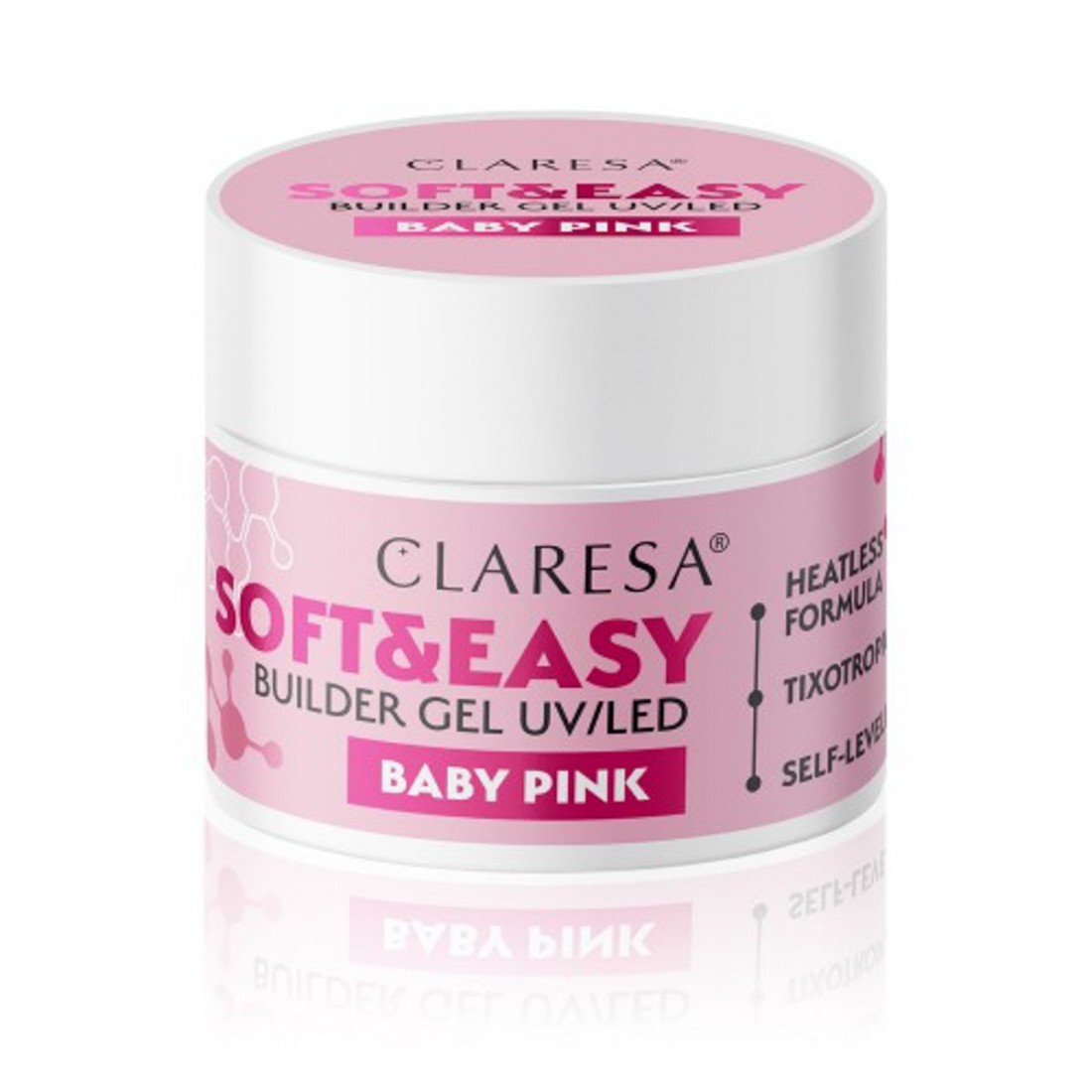 Claresa statybinis gelis Soft&Easy gelis (baby pink) 90g