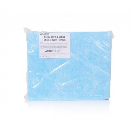 Vienkartinės kūno šveitimo servetėlės SOFT&SCRUB 20X25CM, 100vnt