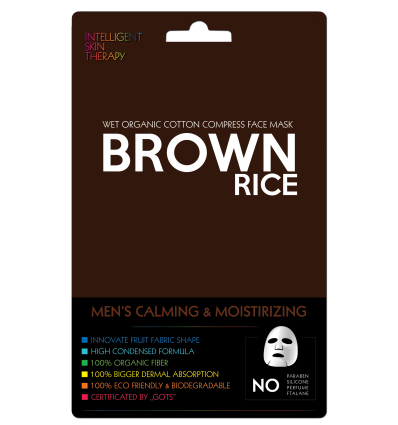 Intelligent Skin Therapy veido kaukė vyrams "Rice" drėkinanti ir raminanti