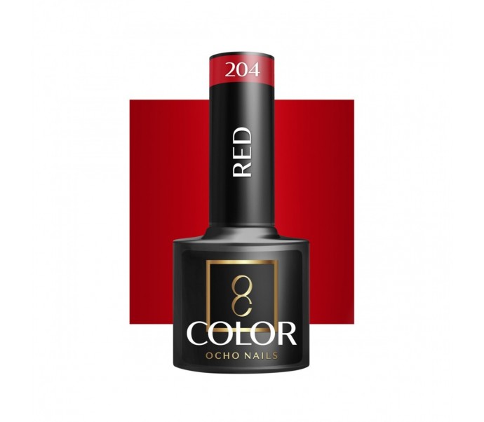 OCHO NAILS Lakier hybrydowy red 204 -5 g