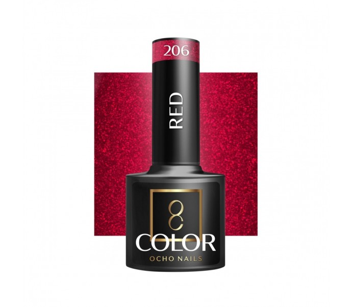 OCHO NAILS Lakier hybrydowy red 206 -5 g