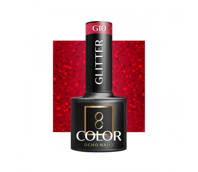 Gelinis lakas OCHO NAILS Glitter G10