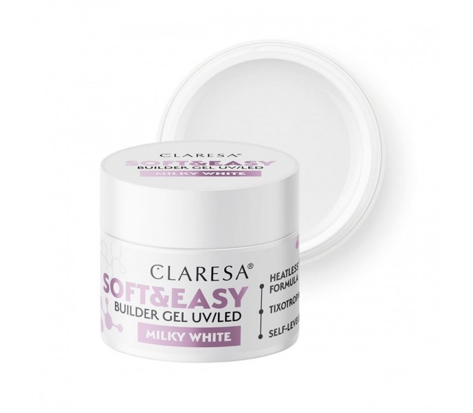 Claresa żel budujący Soft&Easy gel milk white 45g 