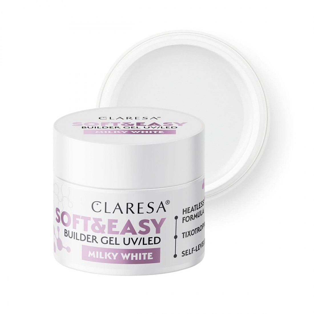 Claresa żel budujący Soft&Easy gel milk white 45g 