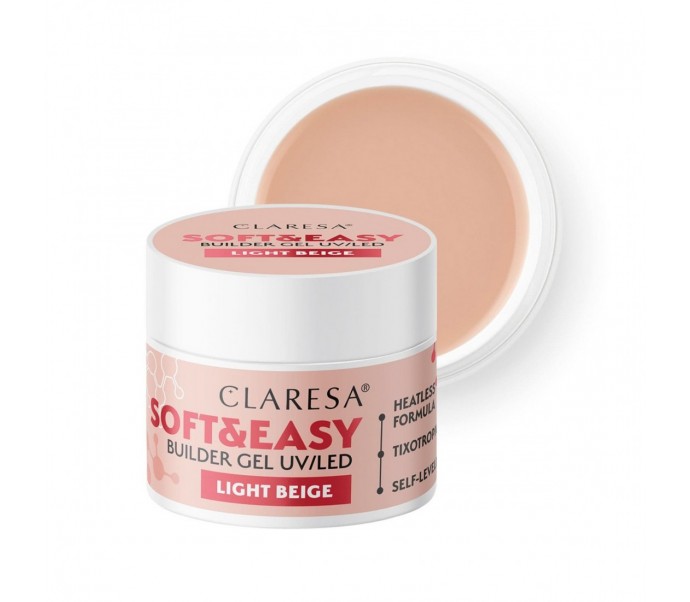Claresa statybinis gelis Soft&Easy light beige 90g