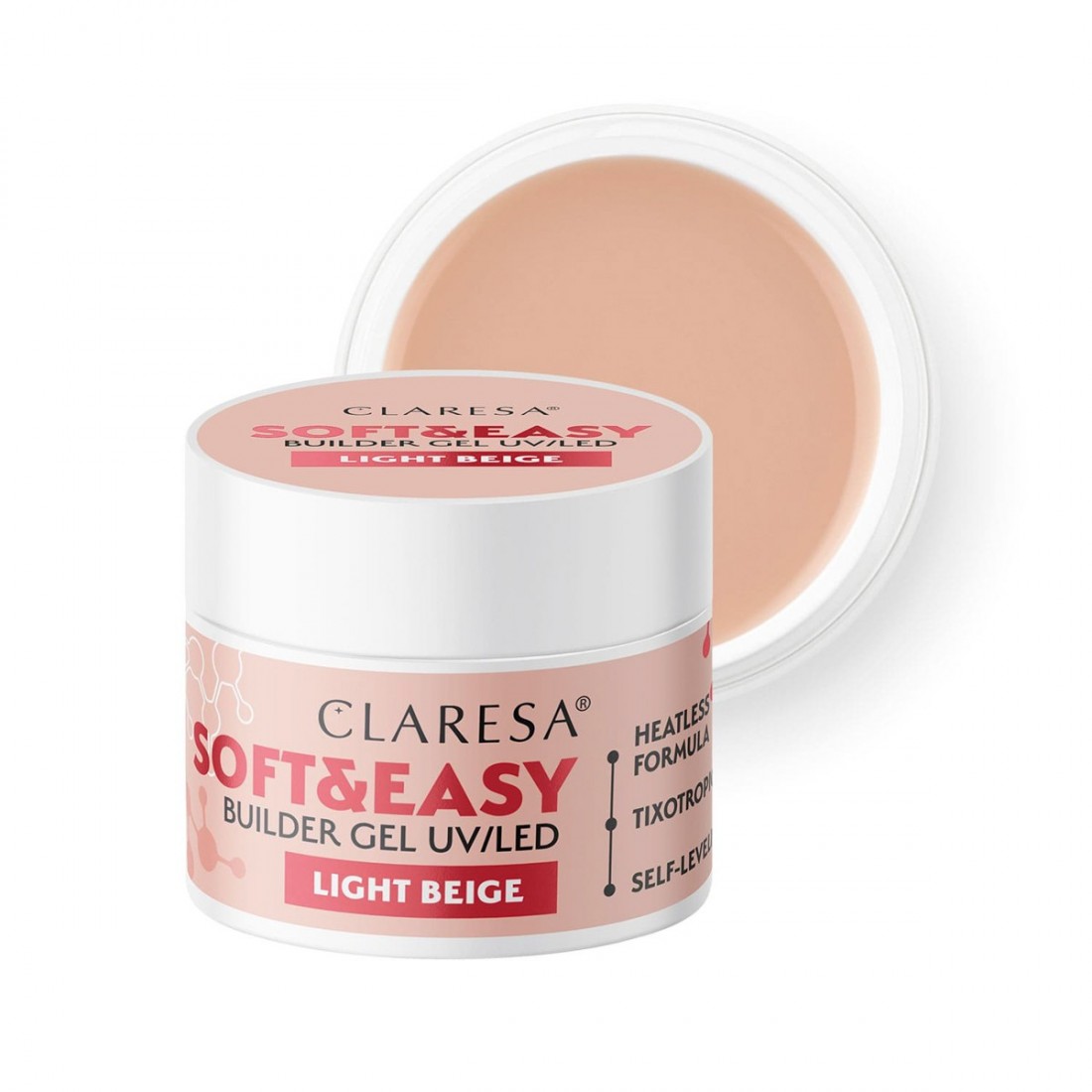 Claresa statybinis gelis Soft&Easy light beige 90g