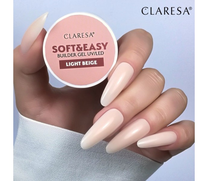 Claresa statybinis gelis Soft&Easy light beige 90g