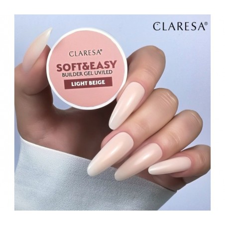 Claresa statybinis gelis Soft&Easy light beige 90g