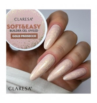Claresa statybinis gelis Soft&Easy gold prosecco 45g