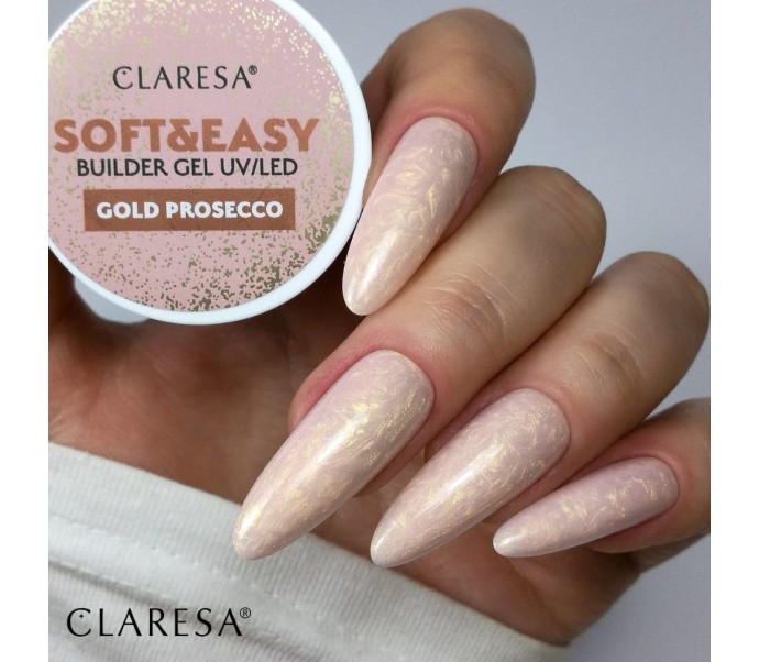 Claresa statybinis gelis Soft&Easy gold prosecco 45g