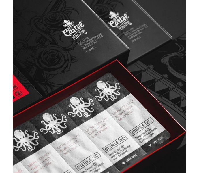 El Cartel V2 tatuiruočių kasetė - 0,35 9RL Ilgas kūgis 10 vnt.
