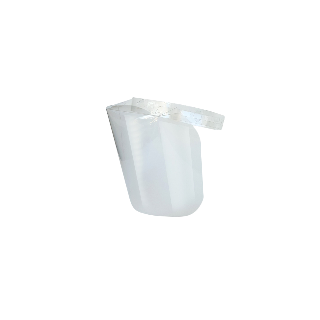 Apsauginis skaidrus veido skydas-kaukė. Plastikinis skydas veidui