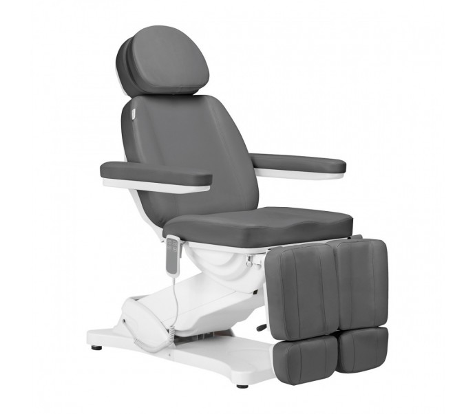 Elektryczny fotel kosmetyczny SILLON CLASSIC 2 silniki pedi szary