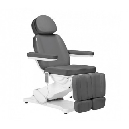 Elektryczny fotel kosmetyczny SILLON CLASSIC 2 silniki pedi szary