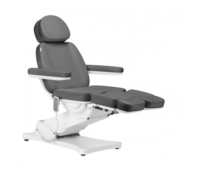 Elektryczny fotel kosmetyczny SILLON CLASSIC 2 silniki pedi szary