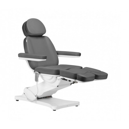 Elektryczny fotel kosmetyczny SILLON CLASSIC 2 silniki pedi szary