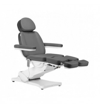Elektryczny fotel kosmetyczny SILLON CLASSIC 2 silniki pedi szary