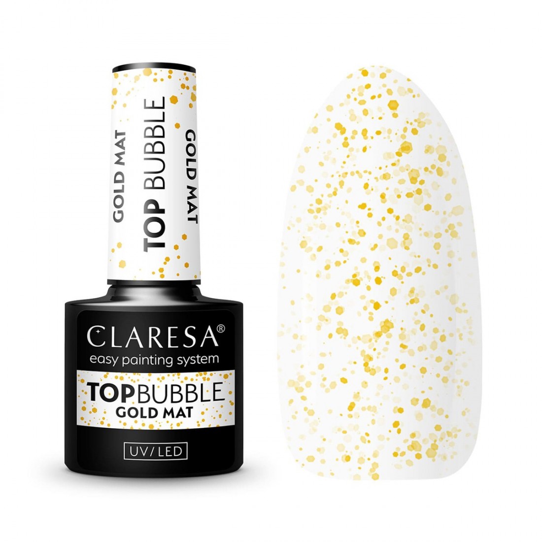 Claresa topas matinis Bubblebe lipnumo aukso spalvos -5g