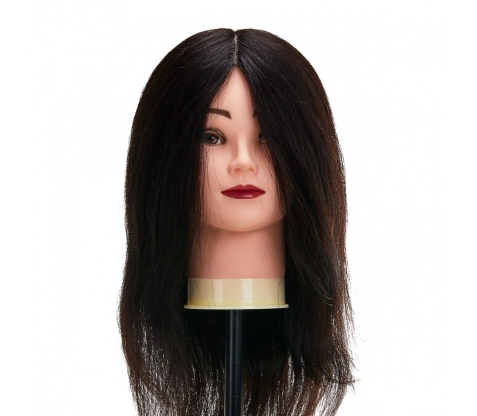 Gabbiano WZ1 kirpėjų mokymo galva, natūralūs plaukai, spalva 1H, ilgis 30cm