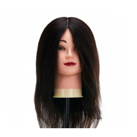 Gabbiano WZ1 kirpėjų mokymo galva, natūralūs plaukai, spalva 1H, ilgis 30cm