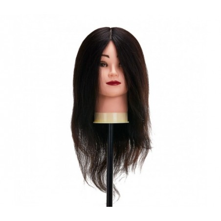 Gabbiano WZ1 kirpėjų mokymo galva, natūralūs plaukai, spalva 1H, ilgis 30cm