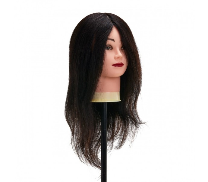 Gabbiano WZ1 kirpėjų mokymo galva, natūralūs plaukai, spalva 1H, ilgis 30cm