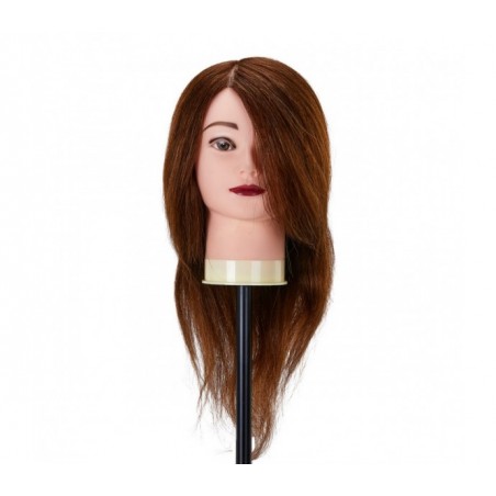 Gabbiano WZ1 kirpėjų mokymo galva, natūralūs plaukai, spalva 4H, ilgis 30cm