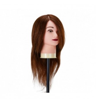 Gabbiano WZ1 kirpėjų mokymo galva, natūralūs plaukai, spalva 4H, ilgis 30cm