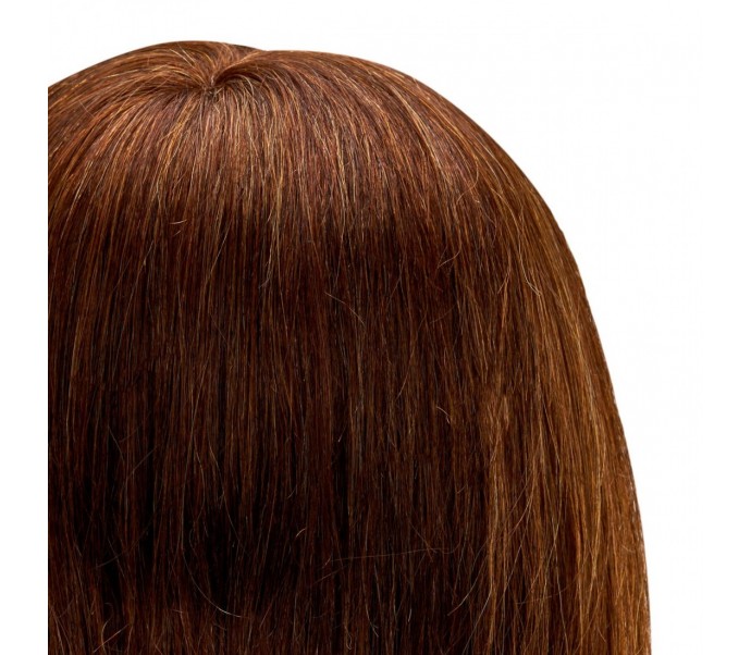 Gabbiano WZ1 kirpėjų mokymo galva, natūralūs plaukai, spalva 4H, ilgis 30cm