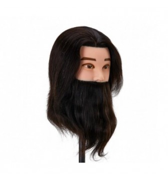 Gabbiano WZ4 treniruočių galvutė su barzda, natūralūs plaukai, spalva 1H, ilgis 22cm