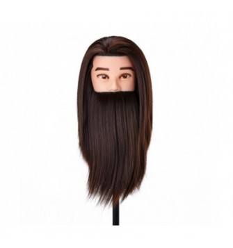 Główka treningowa z brodą fryzjerska Gabbiano WZ4 syntetyczne włosy, kolor 4H, długość 8"+6"